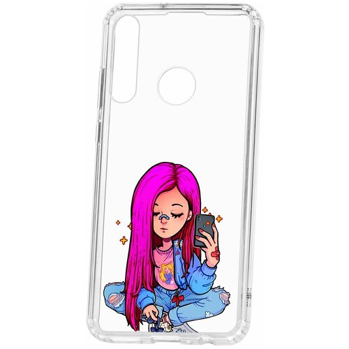 фото Чехол на huawei y6p 2020 kruche print pink hair / чехол для huawei / чехол с рисунком / чехол с принтом / чехол для хонор / чехол для хуавей / бампер на хуавей / чехол накладка для хонор / противоударная накладка для honor huawei / защита для honor / защита на huawei / cиликоновый чехол для huawei honor / пластиковый чехол на huawei / защитный чехол для honor / чехольчик / защита телефона / ударопрочный чехол кruче