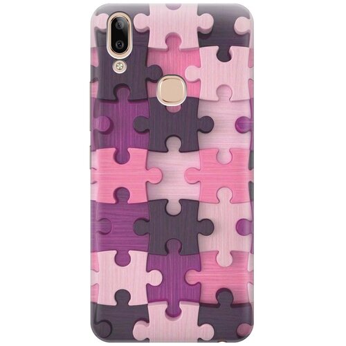 фото Gosso ультратонкий силиконовый чехол-накладка для vivo y85 / v9 с принтом "сиреневый паззл"