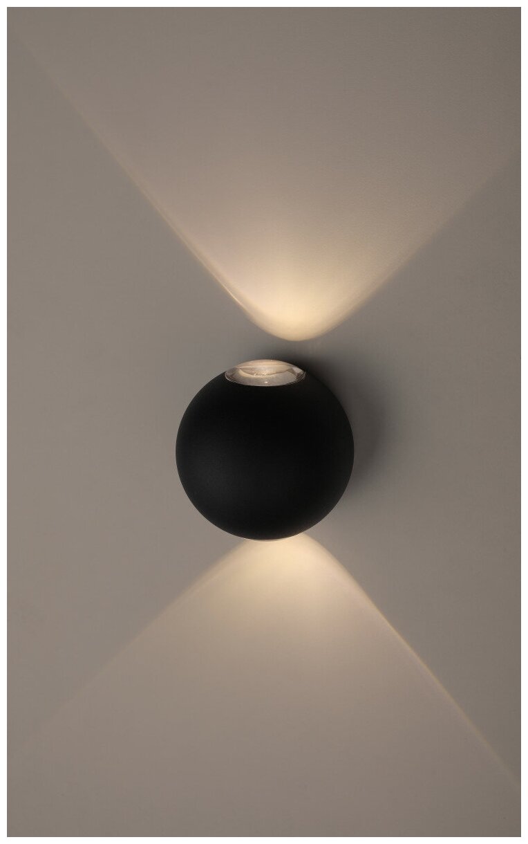 ЭРА WL11 BK Подсветка ЭРА Декоративная подсветка светодиодная ЭРА 2*1Вт IP 54 черный (20/400)
