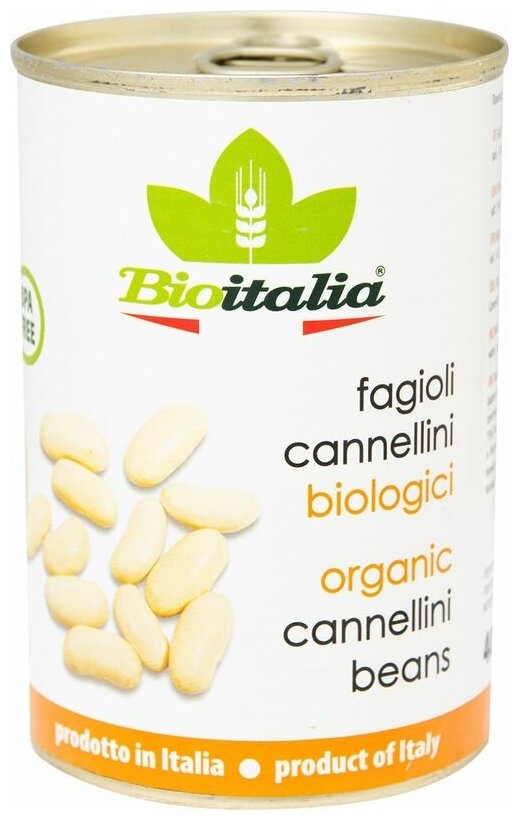 Фасоль Bioitalia белая, жестяная банка, 400 г - фотография № 7