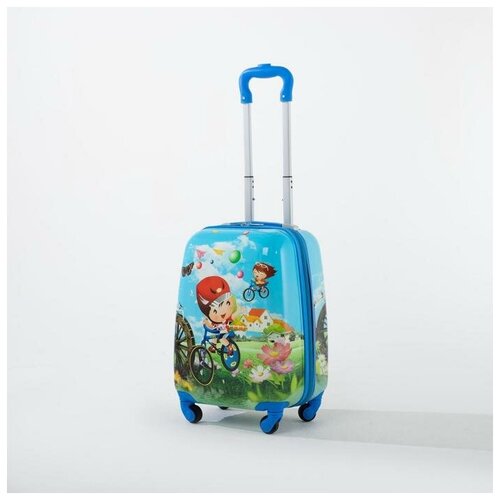 фото Чемодан малый 16"на молнии, цвет синий