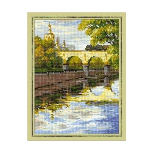 Набор для вышивания риолис Москва. Мост через Яузу 1185, размер 26х38 см шар полевые цветы 2109 риолис набор для вышивания 9 х 9 см счетный крест