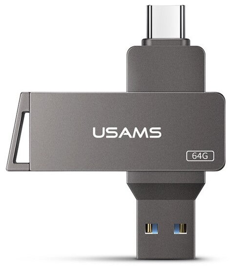 USB Флеш-накопитель USAMS USB 3.0 - Type-C 64 Гб, флешка для телефона, компьютера