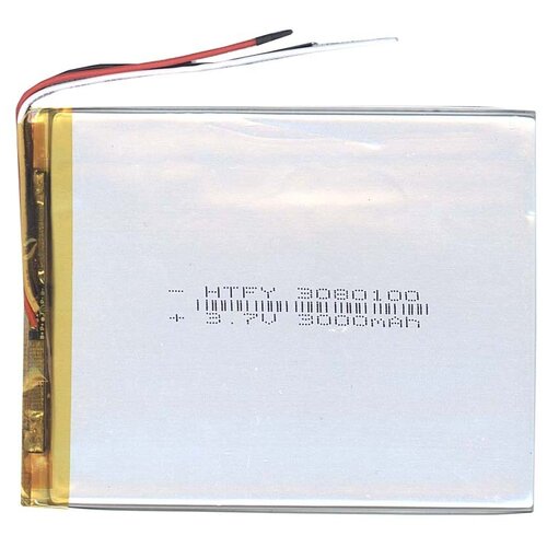 Аккумулятор Li-Pol (батарея) 3*80*100мм 3pin 3.7V/3000mAh