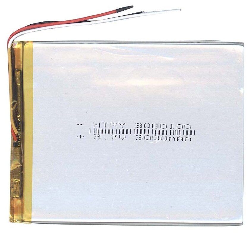 Аккумулятор Li-Pol (батарея) 3*80*100мм 3pin 3.7V/3000mAh