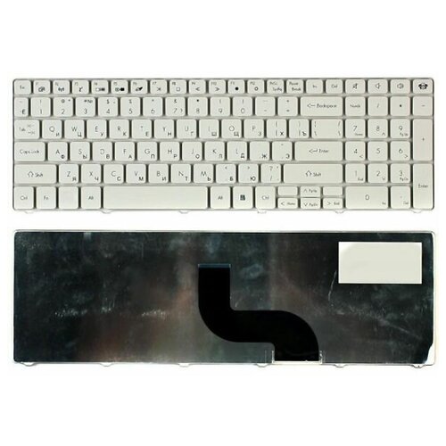Клавиатура для ноутбука Packard Bell TM81 TM85 TM86 TM87 TM89 LM98 TM94 TX86NV50 белая 2500₽