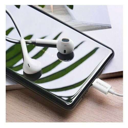 Наушники Borofone BM27 проводные вкладыши микрофон Type-C 12 м белыеВ упаковке шт 1 64800₽