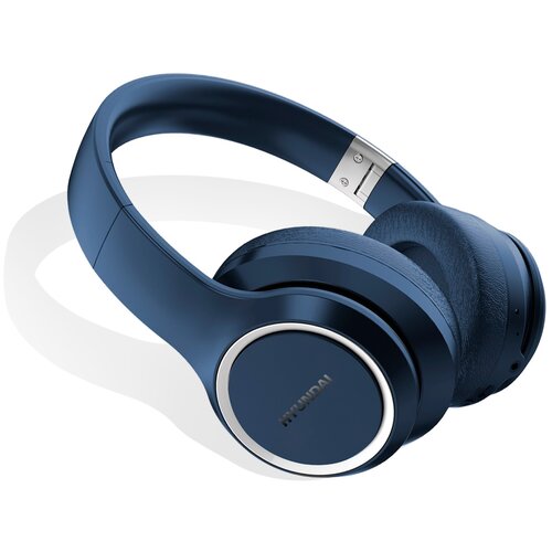 Наушники Hyundai H-HP100BL синий беспроводные bluetooth оголовье 98700₽