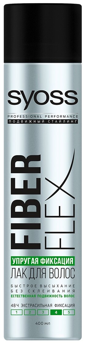 СЬЁСС Лак для волос Fiberflex Упругая фиксация, экстрасильная фиксация, 390 г, 400 мл