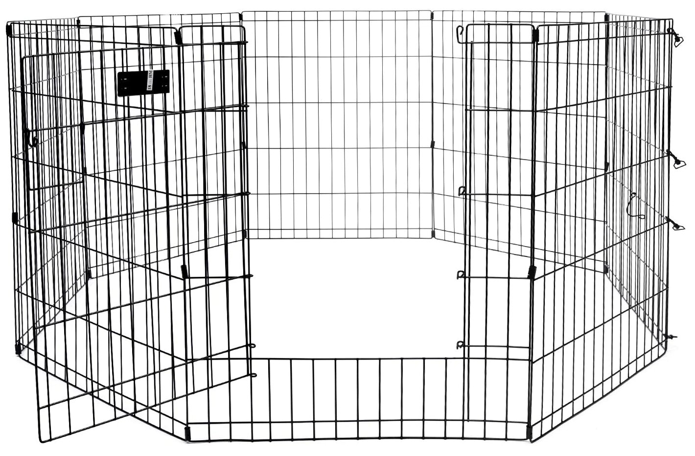 Вольер MidWest Life Stages, для собак, 8 панелей 61х76h см, с дверью-MAXLock черный - фотография № 3