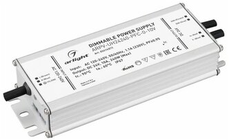 Arlight Блок питания ARPV-UH24240-PFC-0-10V (24V, 10.0A, 240W) (Arlight, IP67 Металл) 024143(1)