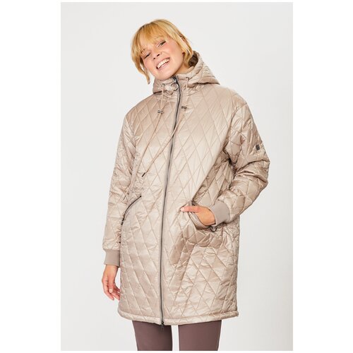 фото Куртка baon пальто с оригинальной простёжкой baon, размер: xl, бежевый