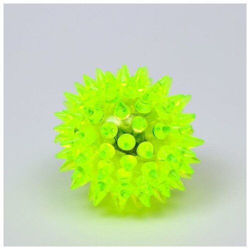 Пижон Мяч светящийся для животных малый, TPR, 4,5 см, жёлтый