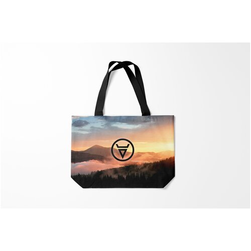 фото Сумка-шоппер / 46х35 см / патриотичные / славянская символика велес руны runes z burnettie