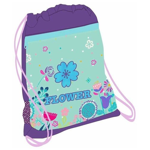 фото Мешок-рюкзак для обуви belmil flower mania, с вент. сеткой и объем. карм. на молн., 35х43 см