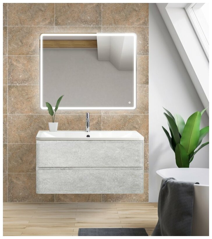 Мебель для ванной BelBagno ALBANO-1000-Cemento Verona Grigio