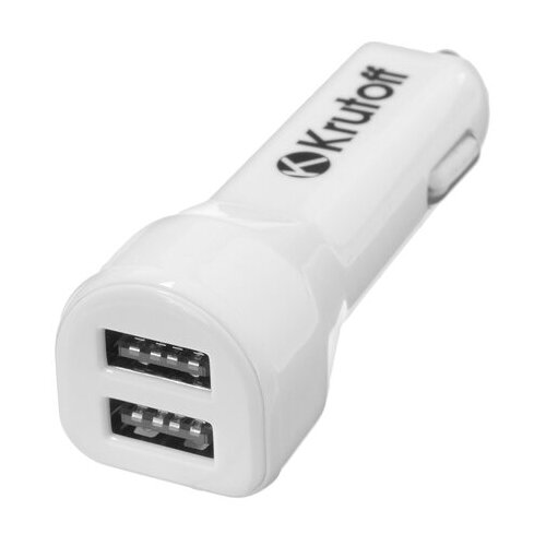 фото Зарядное устройство krutoff cch-01 2xusb 2.1a white 3568