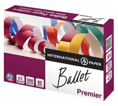 Бумага офисная BALLET PREMIER, А3 , 80 г/м2, 500 л., класс 