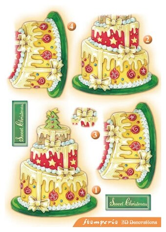 Бумага с высечкой 3D Decoration 14,8 х 21 см STAMPERIA DF3DA510