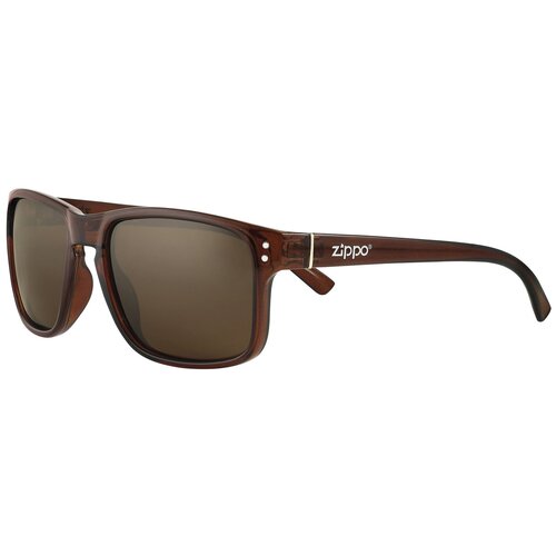 Солнцезащитные очки Zippo, коричневый, бесцветный