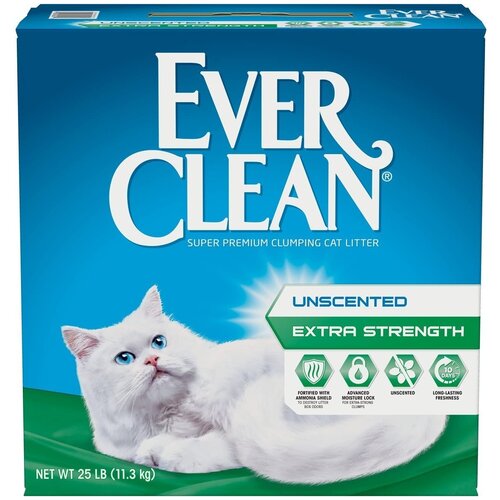 Комкующийся наполнитель Ever Clean Extra Strength Unscented, 11.3кг, 1 шт.