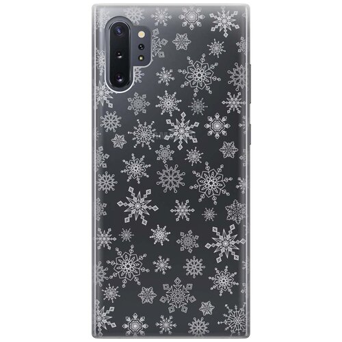 Чехол - накладка Transparent 3D для Samsung Galaxy Note 10+ с принтом Fairy Snowflakes чехол накладка transparent 3d для samsung galaxy s21 plus с принтом fairy snowflakes