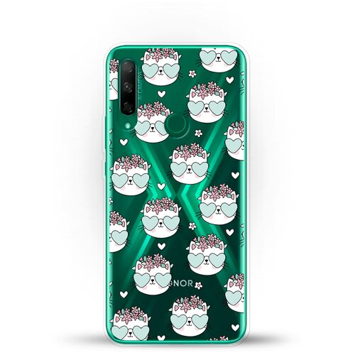 фото Силиконовый чехол узор из котов на honor 9x premium andy & paul