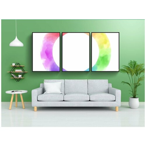 фото Набор модулных постеров для интерьера "акварель, рисование, задний план" 60x90 см. в тубусе, без рамки lotsprints