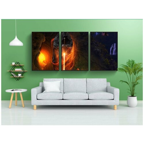 фото Набор модулных постеров для интерьера "привратник, жуткий, пещера" 60x90 см. в тубусе, без рамки lotsprints