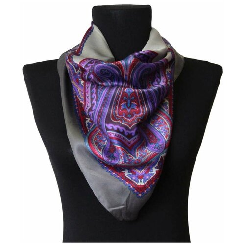 фото Платок roby foulards, 90х90 см, серый