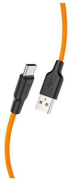 Кабель Hoco X21 Plus USB - Type-C, 1 м, 1 шт., оранжевый