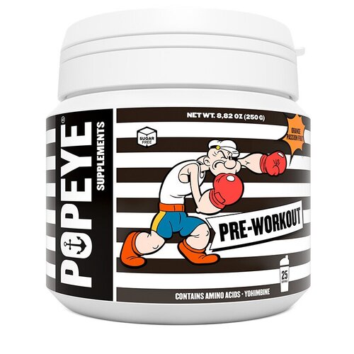 popeye supplements pre workout 250 гр гранат клюква Предтренировочный комплекс POPEYE Pre-Workout 250g (Апельсин-маракуйя)