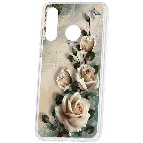 фото Чехол на huawei p30 lite / honor 20s / honor 20 lite / nova 4e kruche print белые розы / чехол для huawei / чехол с рисунком / чехол с принтом / чехол для хонор / чехол для хуавей / бампер на хуавей / чехол накладка для хонор / противоударная накладка для honor huawei / защита для honor / защита на huawei / cиликоновый чехол для huawei honor / пластиковый чехол на huawei / защитный чехол для honor / чехольчик / защита телефона / ударопрочный чехол кruче