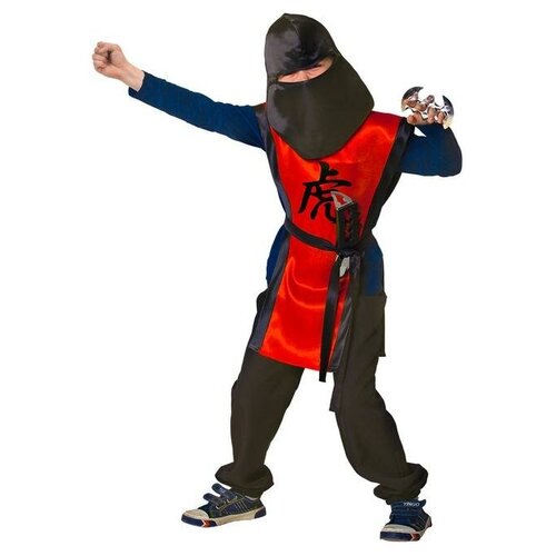 фото Карнавальный костюм «ниндзя: красный тигр» с оружием, р. 30, рост 110-116 см страна карнавалия