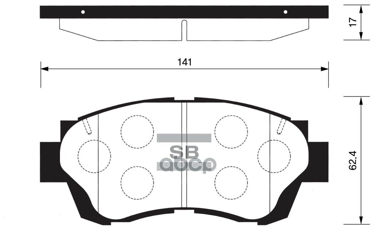 Колодки тормозные передние Sangsin SP1138