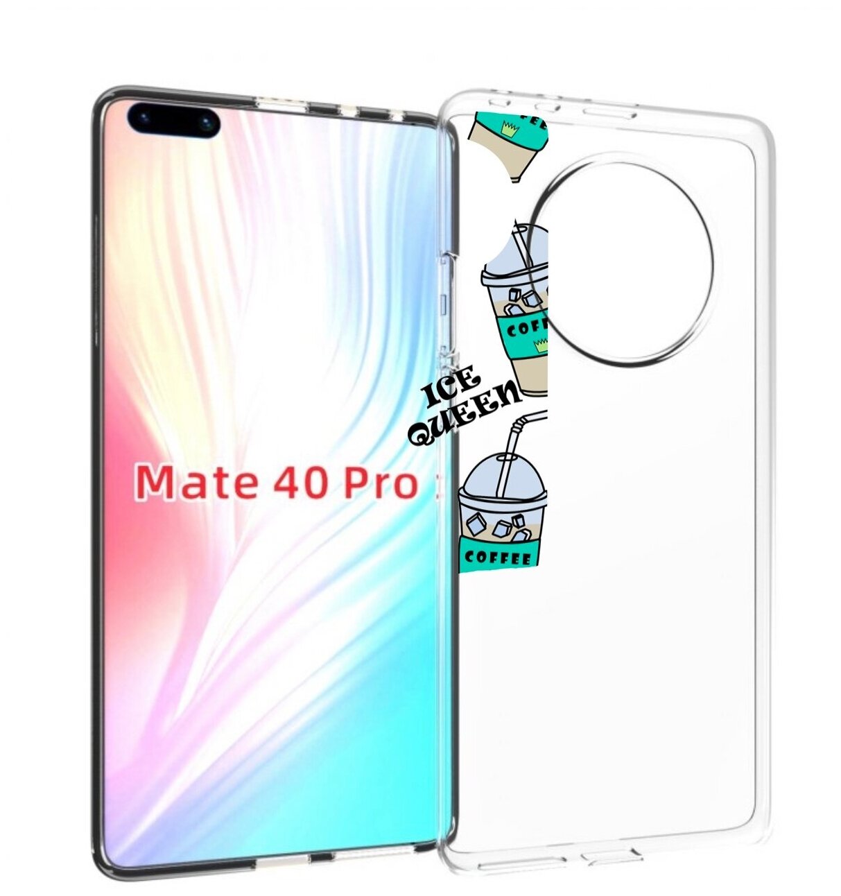 Чехол MyPads кофе-с-льдом для Huawei Mate 40 Pro (NOH-NX9) задняя-панель-накладка-бампер