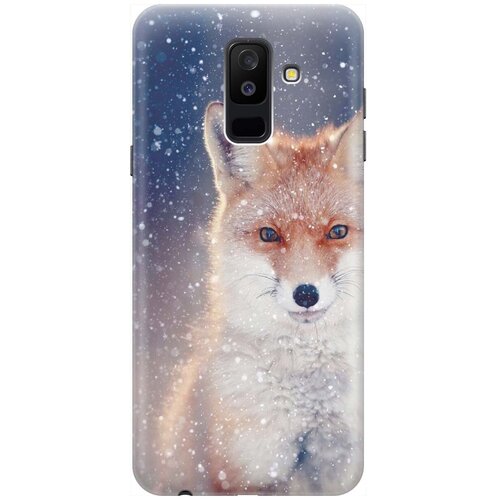 фото Gosso ультратонкий силиконовый чехол-накладка для samsung galaxy a6 plus (2018) с принтом "лисица в снегопад"