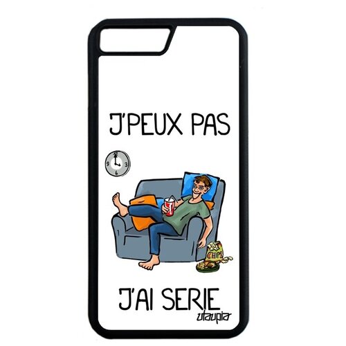 фото Чехол на // apple iphone 7 plus // "не могу - у меня сериал!" пародия комикс, utaupia, белый