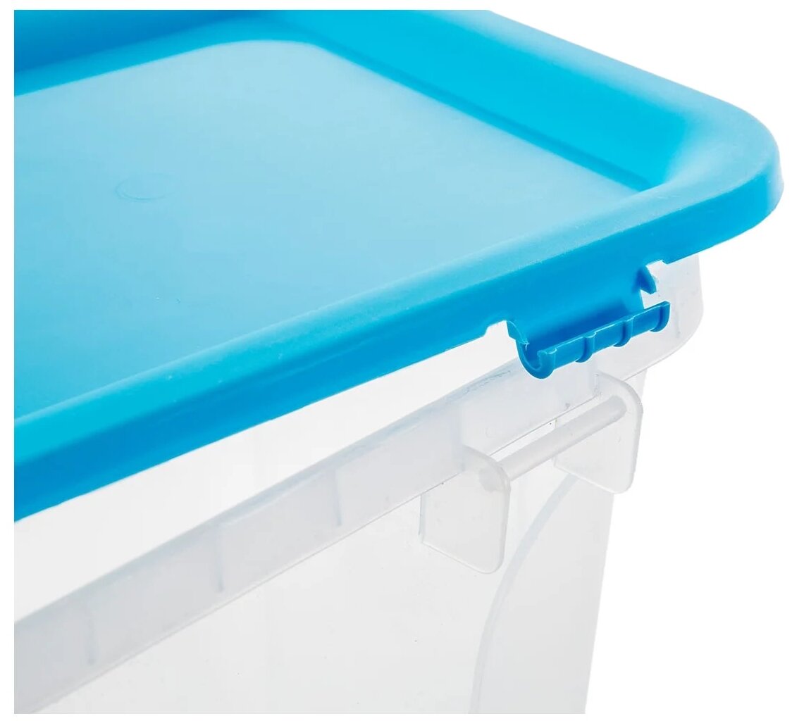 BEROSSI Емкость для стирального порошка, 20 х 28.7 х 20 см голубая лагуна - фотография № 4