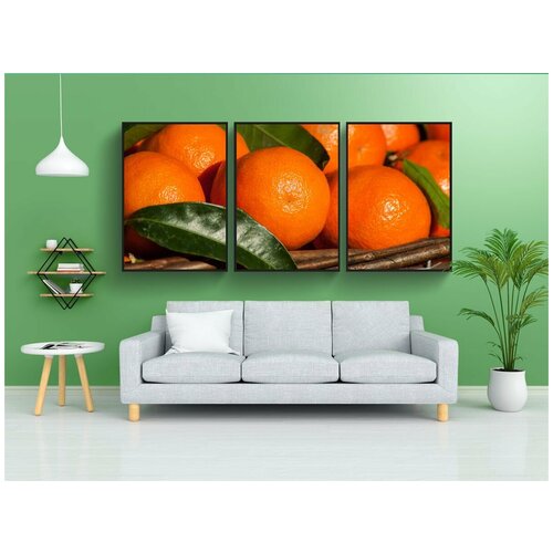 фото Набор модулных постеров для интерьера "фрукты, клементины, цитрусовые" 60x90 см. в тубусе, без рамки lotsprints