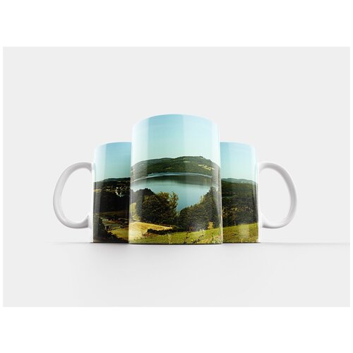 фото Кружка "pannecière lake, природа, пейзаж" 320 мл lotsprints