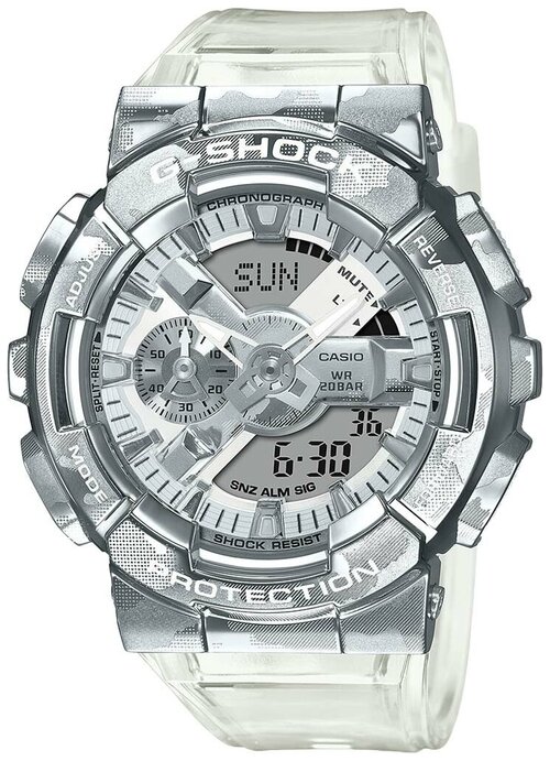 Наручные часы CASIO G-Shock Casio GM-110SCM-1AER, белый, серебряный