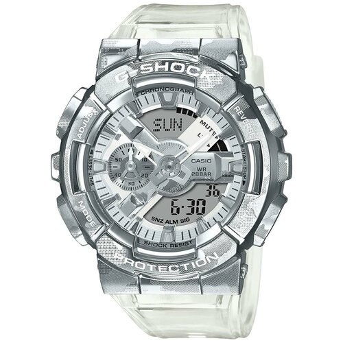 Наручные часы CASIO G-Shock Casio GM-110SCM-1AER, белый, серебряный наручные часы casio gm s2100mf 1a