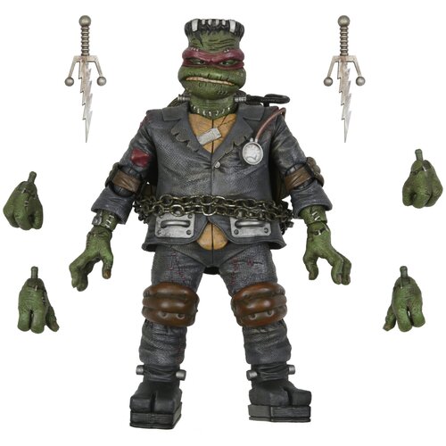 подвижная фигурка черепашки ниндзя c фильма tmnt limited рафаэль raphael neca Фигурка NECA Universal Monsters x Teenage Mutant Ninja Turtles – Ultimate Raphael as Frankenstein’s Monster 54188, 18 см