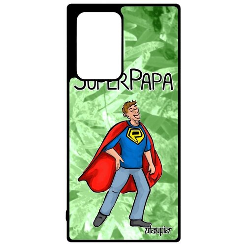 фото Противоударный чехол на смартфон // samsung galaxy note 20 ultra // "суперпапа" комичный семья, utaupia, светло-зеленый