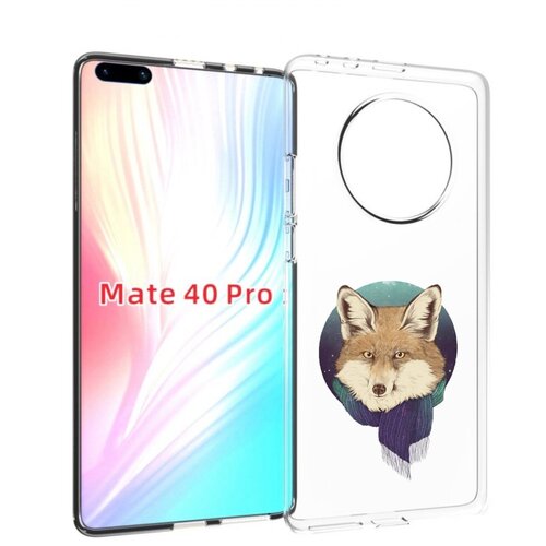 Чехол MyPads Лиса с шарфом для Huawei Mate 40 Pro (NOH-NX9) задняя-панель-накладка-бампер чехол mypads детская лиса для huawei mate 40 pro noh nx9 задняя панель накладка бампер