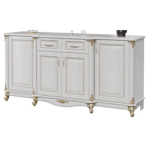 Комод Да Винчи ГД-06 4-х дв. Белая Патина 206х59х100см