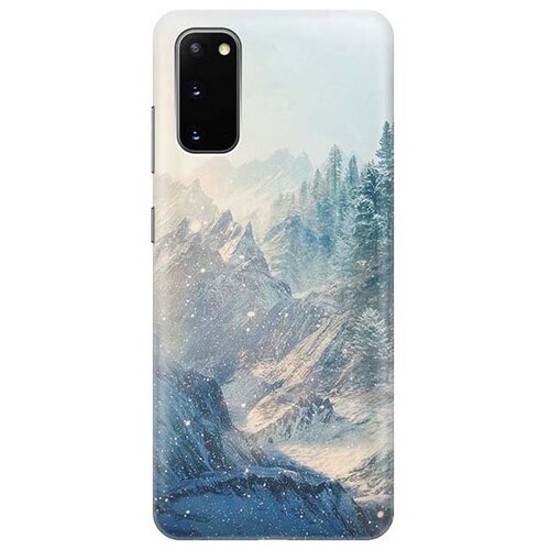 ультратонкий силиконовый чехол накладка для samsung galaxy a3 2017 с принтом снежные горы и лес Ультратонкий силиконовый чехол-накладка для Samsung Galaxy S20 с принтом Снежные горы и лес