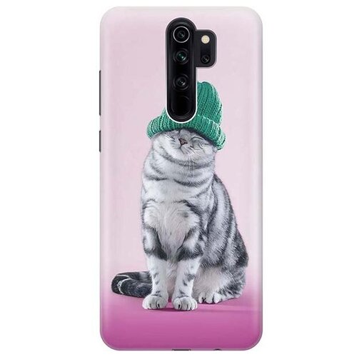фото Ультратонкий силиконовый чехол-накладка для xiaomi redmi note 8 pro с принтом "кот в зеленой шапке" gosso
