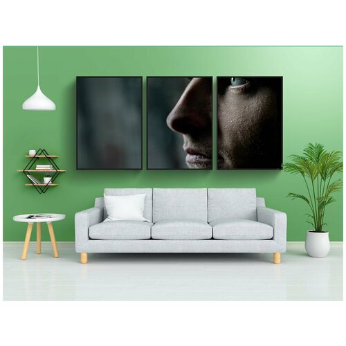 фото Набор модулных постеров для интерьера "человек, глаза, модель" 60x90 см. в тубусе, без рамки lotsprints